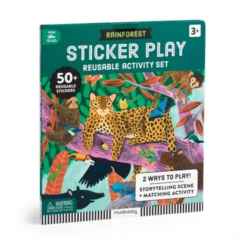 Nalepovačky, vystrihovačky, skladačky Rainforest Sticker Play Reusable Activity Set - Mudpuppy