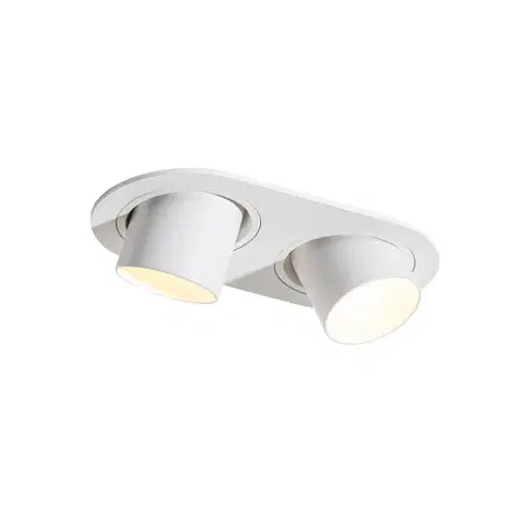 Zapustené svietidlá Okrúhle zapustené bodové svetlo biele GU10 35 mm sklopné 2-svetlo - Installa