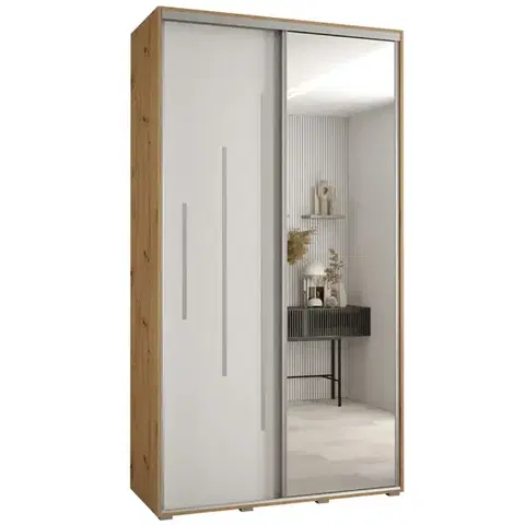 Šatníkové skrine Skriňa 45 Canaris 13 140 artisan/biela/silver