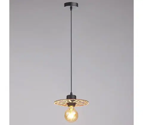 Svietidlá HEXE Luster na lanku FALCO 1xE27/60W/230V pr. 20 cm béžová 0701