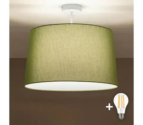 Svietidlá BRILAGI - LED Prisadený luster CERIA 1xE27/60W/230V pr. 45 cm biela/zelená BG3992+EG781045