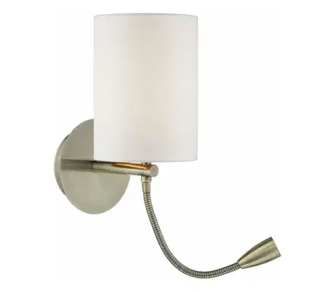Svietidlá Där Lighting Där Lighting FET0775 - LED nástenné svietidlo FETA 1xE27/60W/230V + LED/1W mosadz FET0775