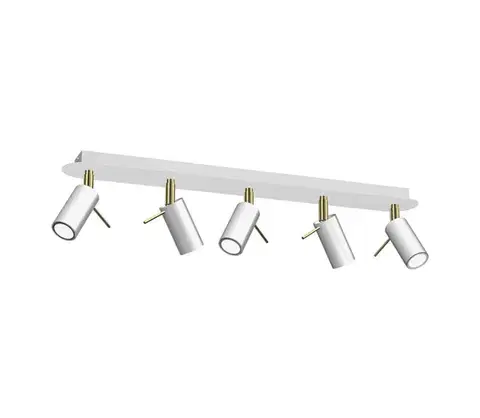 Svietidlá  Bodové svietidlo PRESTON 5xGU10/MR11/40W/230V biela/zlatá MLP7633