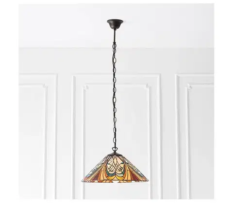 Svietidlá Endon 64162 - Závesný luster Tiffany HECTOR na reťazi 1xE27/60W/230V pr. 40 cm 64162