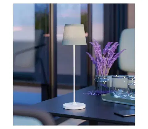 Lampy Eglo 75936 - LED stmievateľná nabíjacia stolová lampa LEONERO LED/3,8W/5V 2000 mAh biela/zelená 75936