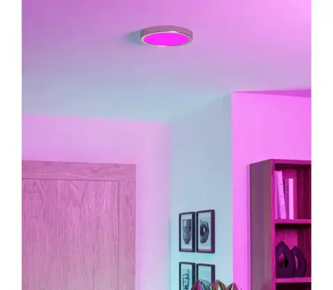 Svietidlá Eglo 901381 -LED RGBW stmievateľné stropné svietidlo do kúpeľne FUEVA-Z LED/11,2W/230V 21,1cm IP44 chróm 901381