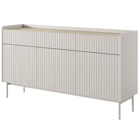 Komody do spálne Komoda Level B 153 3D3S beige/dub scandi