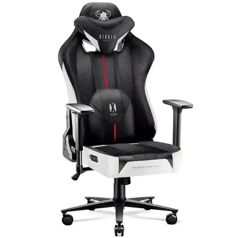 Otočné kreslá Otočné kreslo King  Diablo X-Player 2.0 biely/čierna