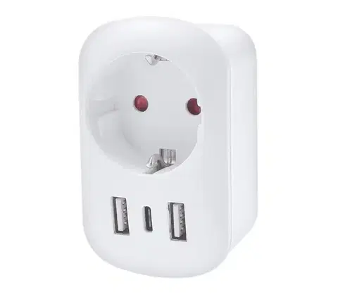 Predlžovacie káble  PA03USA - Cestovný adaptér pre USA 230V 2x USB-A + 1x USB-C PA03USA