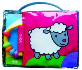 Leporelá, krabičky, puzzle knihy Látková kniha s chrastítkem Ovečka