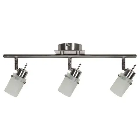 Stropná svetla výpredaj stropnej lampy Frozen Strip 3x40W G9 nikel matný
