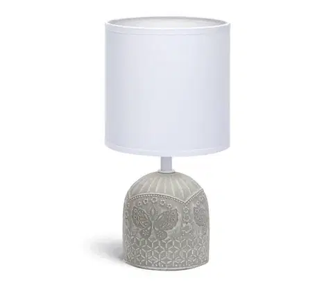 Lampy  B.V.  - Stolná lampa 1xE14/40W/230V šedá/biela 130200PUB