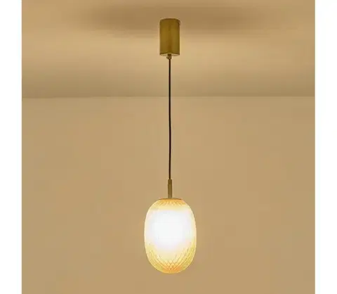 Svietidlá Eurolamp Luster na lanku 1xE14/25W/230V hnedá pr. 15 cm 144-24100