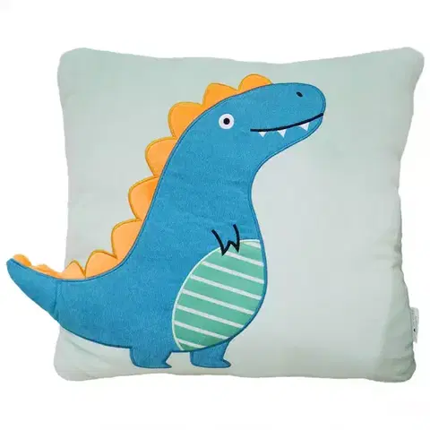 Dekoračné vankúše Vankúš dinosaurus zelená 40x40 cm