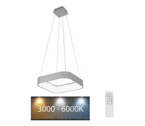 Svietidlá Rabalux - LED Stmievateľný luster na lanku LED/28W/230V hranatý 3000-6000K + DO 3927