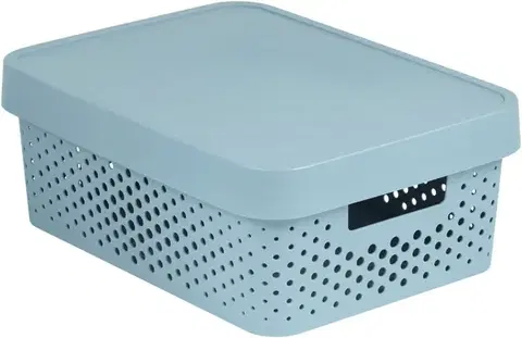 Boxy na skladovanie CURVER - Box s vekom 11L svetlošedý, umelá hmota