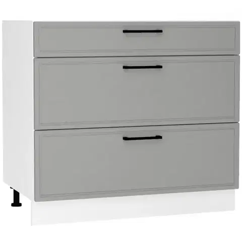 Kuchynské skrinky stojace Kuchynská skrinka Emily D90PC S/3 Dast Grey
