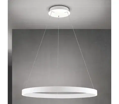 Svietidlá Orion - LED stmievateľný luster na lankách KOLK LED/80W/230V 2700/3000/4000K priemer 80 cm biela HL 6-1717/80 weiß