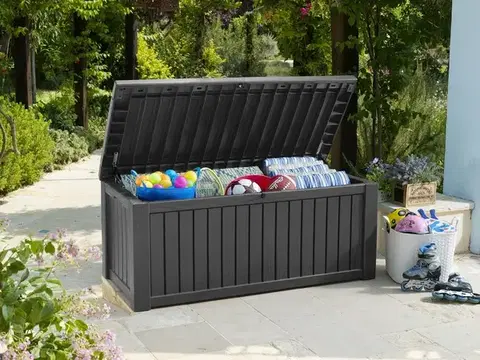 Záhradné úložné boxy Záhradný úložný box ROCKWOOD 570L Keter