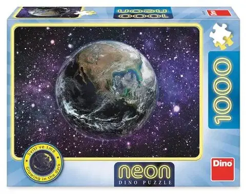 1000 dielikov Dino Toys Puzzle Planéta Zem 1000 neon Dino