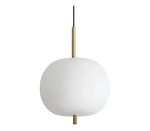 Svietidlá Ideal Lux - LED Luster na lanku UMILE LED/20W/230V pr. 30 cm CRI 90 mosadz/biela 314969
