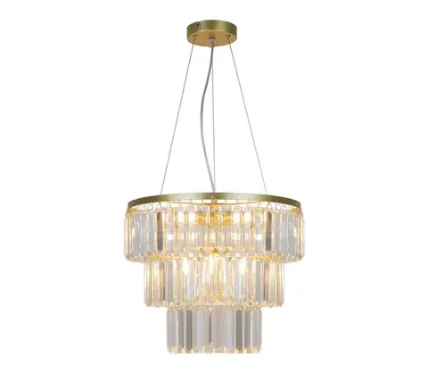 Svietidlá Zuma Line P17127-4-1GD - Luster na lanku TIFANNY 4xE14/40W/230V zlatá P17127-4-1GD