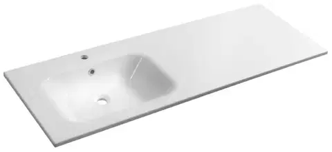 Sanitárna keramika SAPHO - ARECA umývadlo 141x51,5cm, liaty mramor, ľavé, biela AC141L