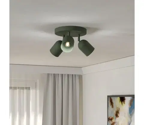 Svietidlá Eglo 44134 - Bodové svietidlo TILSTON 3xE14/40W/230V zelená 44134