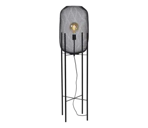 Lampy Lucide 45785/01/30 - Stojacia lampa MESH 1xE27/40W/230V čierna 45785/01/30