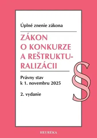 Občianske právo Zákon o konkurze a reštrukturalizácii, 2. vydanie, 11/2025