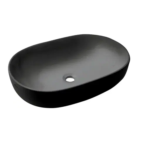 Umývadlá INVENA - Umývadlo na dosku TEJA 60 cm, čierna mat CE-09-005-C
