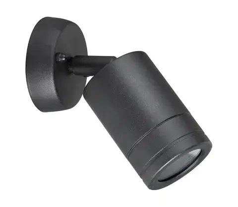 Záhradné lampy  Vonkajšie nástenné svietidlo OLIMP 2 1xGU10/8W/230V IP44 čierna 208781