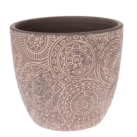 Kvetináče a truhlíky Keramický obal na kvetináč Ornament, 17 x 15 cm
