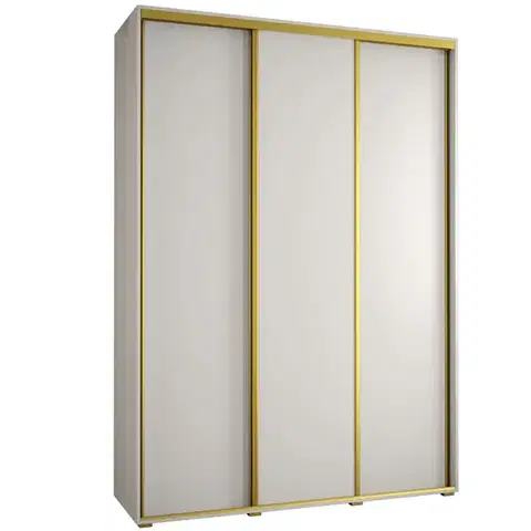 Šatníkové skrine Skriňa 45 Canaris 1 180 biela/gold