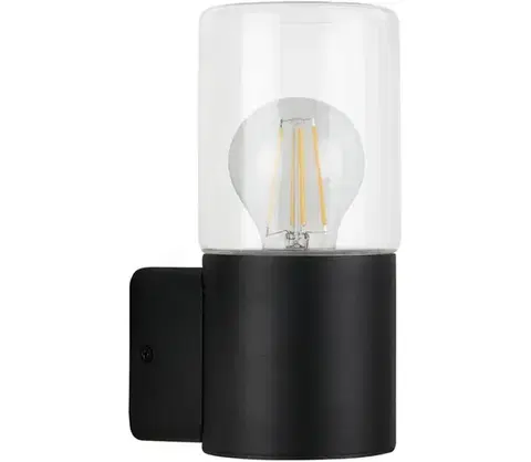 Svietidlá Briloner 320505TF - Vonkajšie nástenné svietidlo 1xE27/12W/230V IP44 čierna 320505TF