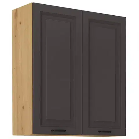 Kuchynské skrinky visiace Kuchynská skrinka STILO grafit mat/artisan 80g-90 2f