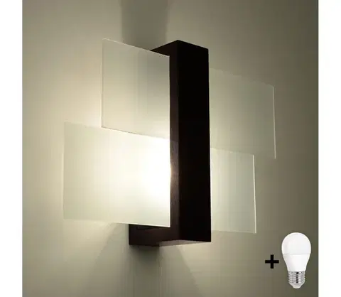 Svietidlá BRILAGI -  LED Nástenné svietidlo HERA 1xE27/7,5W/230V wenge BR.0075