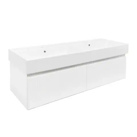 Kúpeľňový nábytok Kúpeľňová skrinka s umývadlom SAT Evolution 118x30x44, 8 cm biela mat SATEVO120WMU2 SATEVO120WMU2