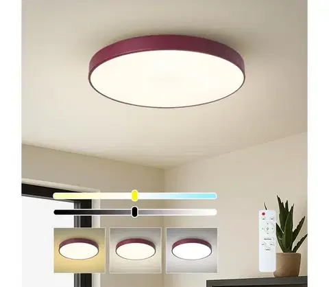 Svietidlá BRILAGI-LED stmievateľné stropné svietidlo POOL LED/60W/230V 3000-6000K 50 cm burgundská+DO BRI701