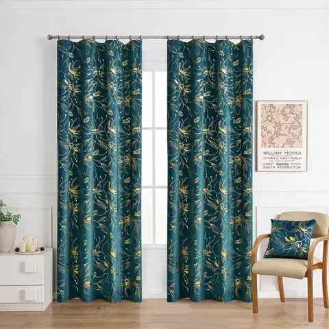 Závesy do spálne Záves na páske INESS 2504-4/210GSM 140x250 tyrkysový