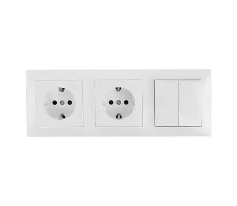 Predlžovacie káble  B.V.  - Sada 2x zásuvka so spínačom 2x16A/250V SCHUKO 240100LVH