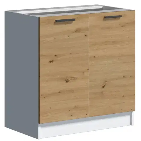 Kuchynské skrinky stojace Kuchynská skrinka Economic D80 biela/artisan