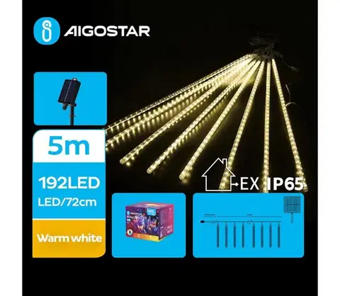 LED osvetlenie  B.V.  - LED Solárna vianočná reťaz 192xLED/8m IP65 teplá biela B10201OM8