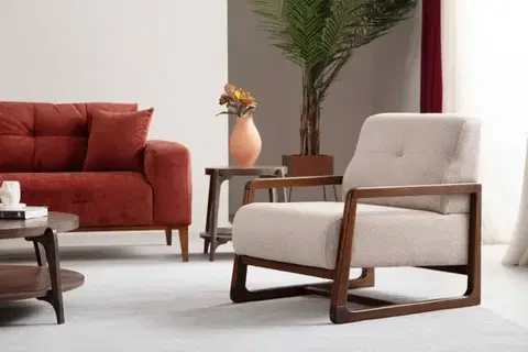 Kreslá Kreslo ušiak Athena Bergere - Beige