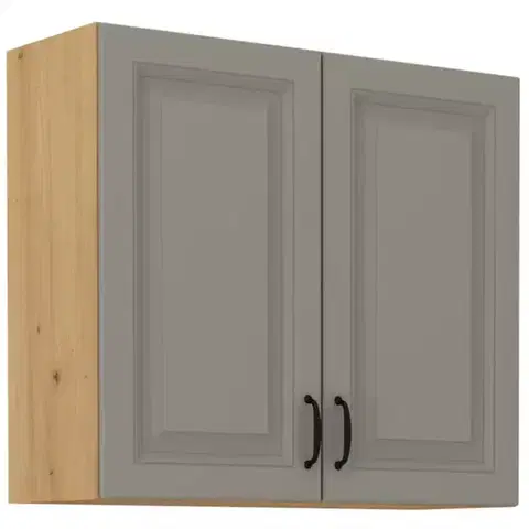 Kuchynské skrinky visiace Kuchynská skrinka Stilo claygrey/artisan 80g/72 2f