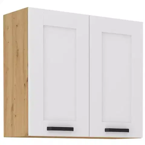 Kuchynské skrinky visiace Kuchynská skrinka LUNA biely mat/artisan  80g-72 2f