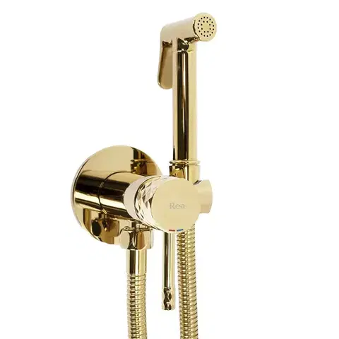 Kúpeľňové batérie REA - Podomietková bidetová batéria LUNGO LOOP Diamond Gold REA-B8997