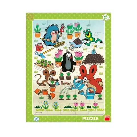 Do 49 dielikov Dino Toys Puzzle Záhradník Krtko 40 Dino