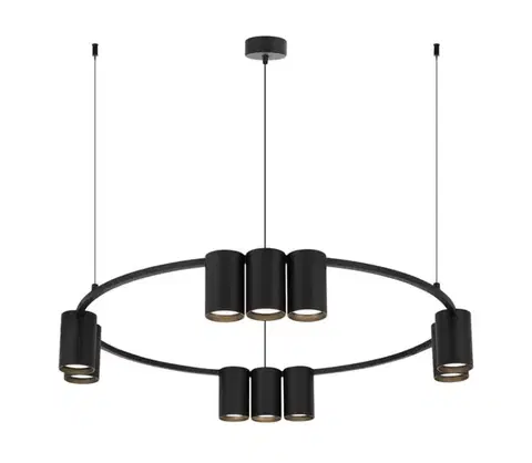 Svietidlá  Luster na lanku GENESIS 10xGU10/8W/230V čierna ML0373
