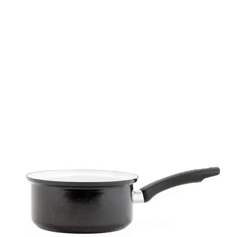 Hrnce Kinekus Kastról smalt 16cm/ 1,2l STANDARD čierny rajnica s rúčkou